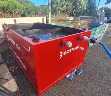 Bac de décantation en service sur chantier à Rennes