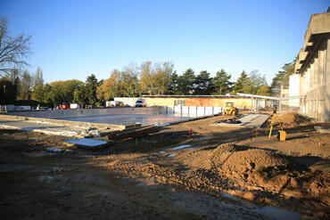 Création d'un bassin nordique pour la piscine municipale de Brequigny - Vue de l'extérieur