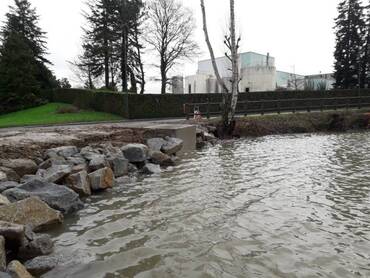 Pose d'un ouvrage de régulation