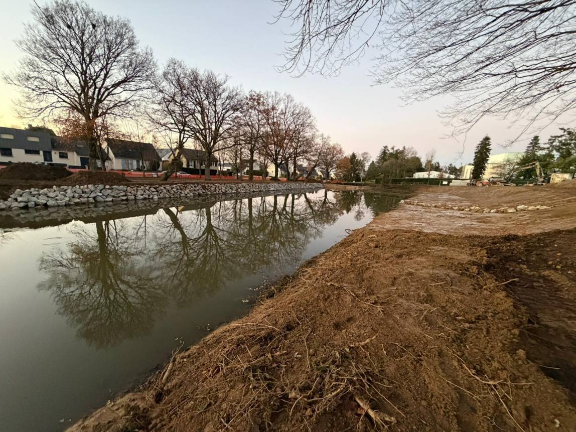 Travaux d'aménagement de l'étang de la Bourde