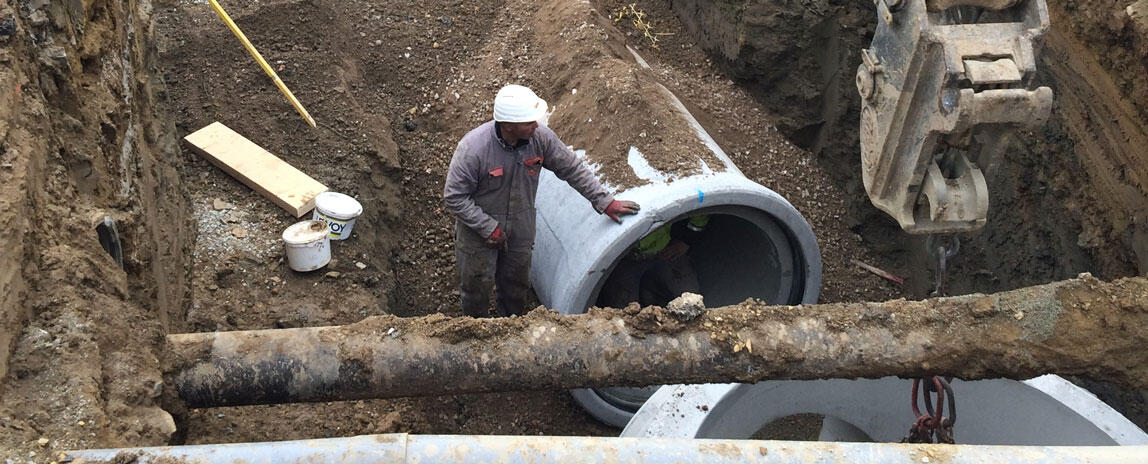 Travaux d'assianissement - Boulevard de la Chesnardière Fougères